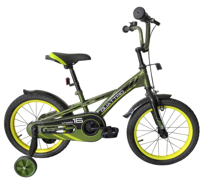 картинка Детский велосипед Tech Team Quattro 16" (хаки) | велосалон Драйв г. Липецк